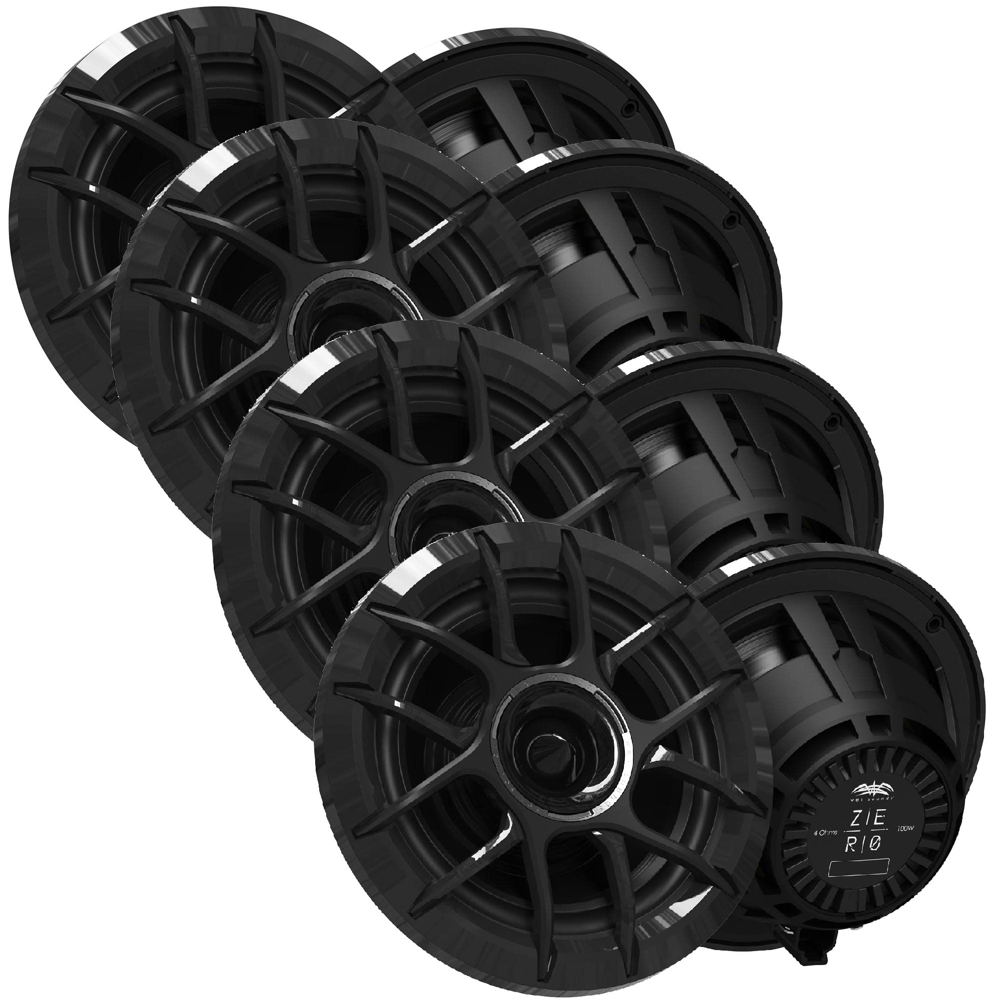 Amazon.com: Wet Sounds Zero Series - 4 Pairs ZERO-6-XZ-B Black 6.5