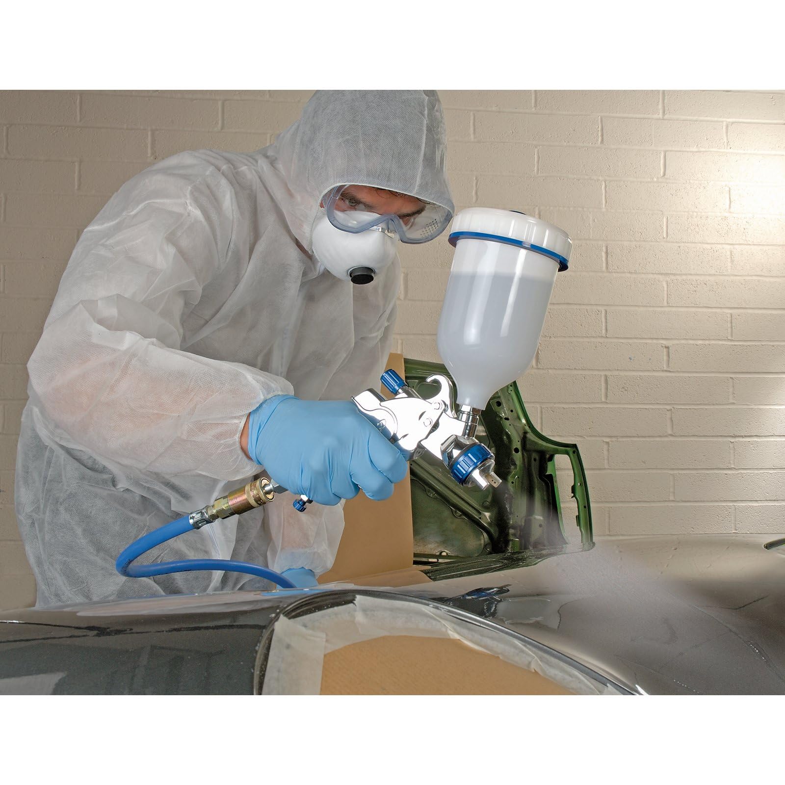Draper 09706 - Pistola pulverizadora (depósito en parte superior, 600 ml)