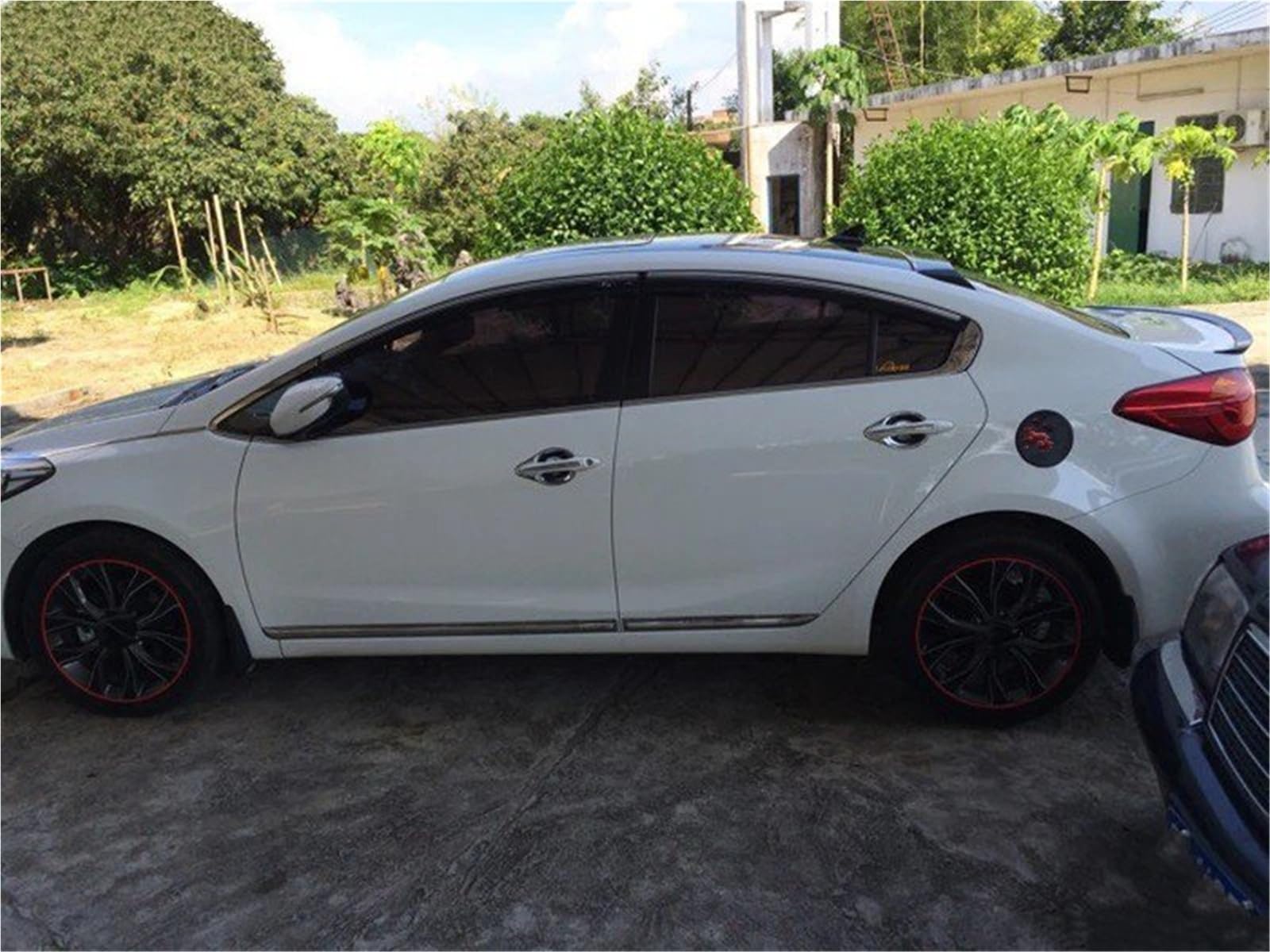 Dla Kia K2 Rio 2011-2016 Lotka Tylny Skrzydło Na Klapie Spoiler Bagażnika Akcesoria Modyfikacji Tylny Spojler Dachowy Spoiler Trunk Wing