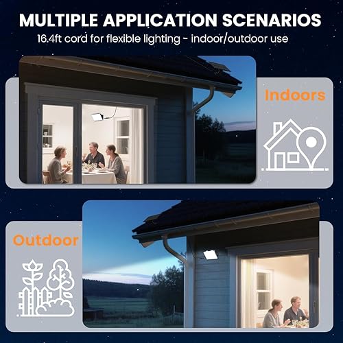 Miniatura 7 de LumiZen Luces solares para exteriores, control remoto, luces solares con sensor de movimiento con 3 modos, iluminación de inundación impermeable