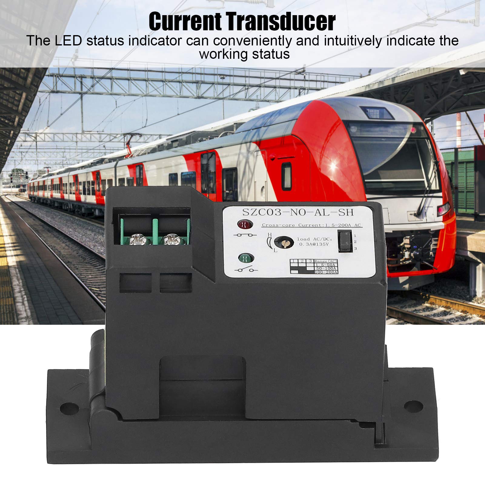 FLEXMAN Current Transmitter, Self Powered PLC Sensing Switch with LED Status Indicator for Automatic Industrial Control Equipment and Power Monitoring
