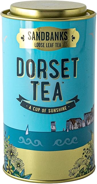 Dorset Tea Sandbanks Loose Leaf Tea 125g | Pack of 1 | English Breakfast Tea Tin | Perfect Tea Gift for Him or Her | 100% Rainforest Alliance Certified | 100% Black Loose Leaf Tea