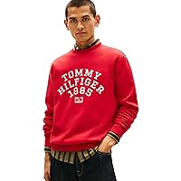 Tommy Hilfiger Hilfiger Arch Felpa MW0MW41426 Pullover Felpa, Rosso