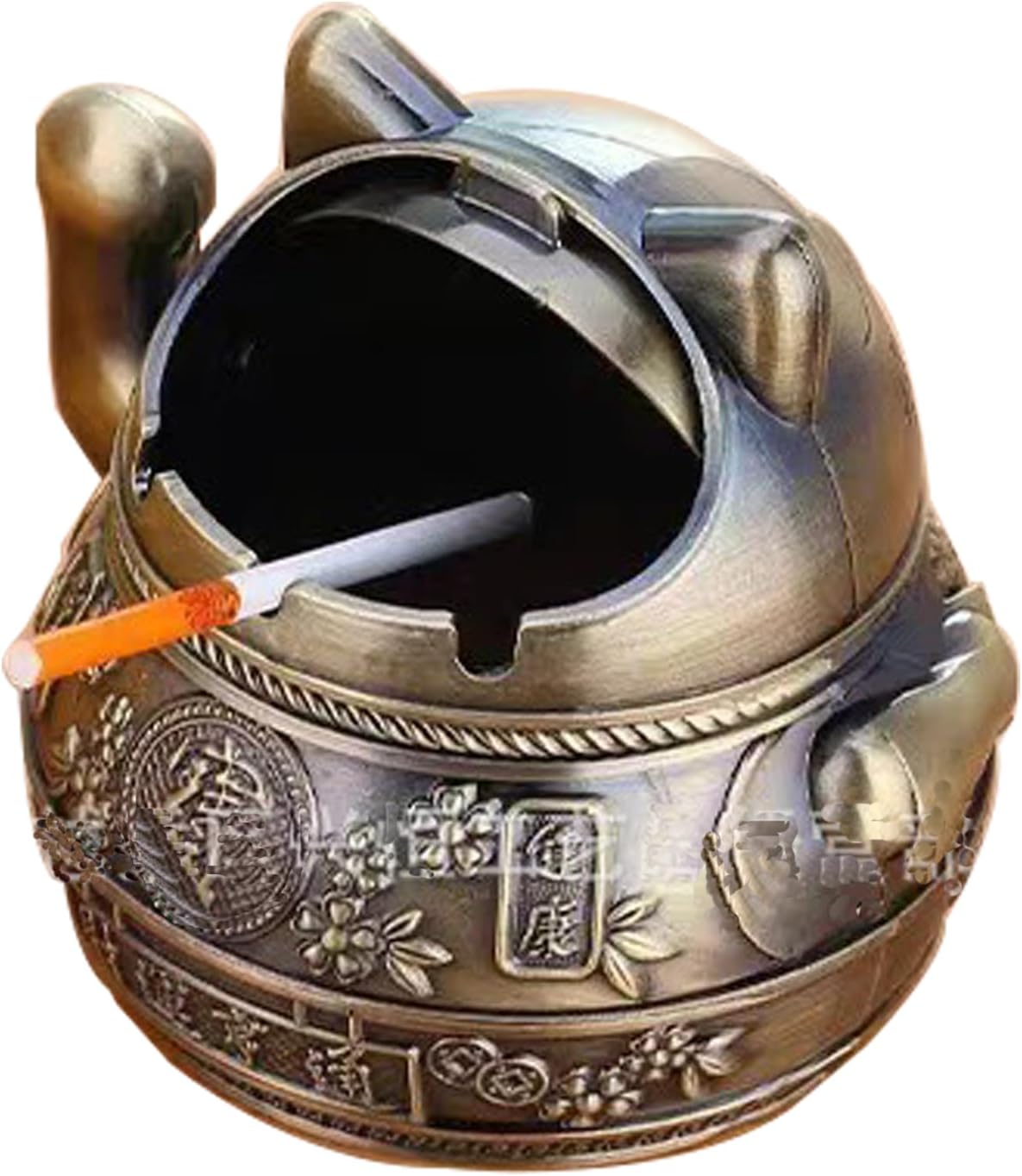 Metal Ashtray Pig Decoration.For Outdoor Indoor Smokers Desktop Decoration With Cover.Bronze.(5.1 * 4.2 * 3.8) image 4
