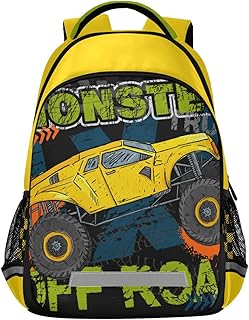 beeplus Monster Truck Backpack for Boys Girls School Backpack Kids Backpack Bookbag Elementary School Bag Travel Rucksack