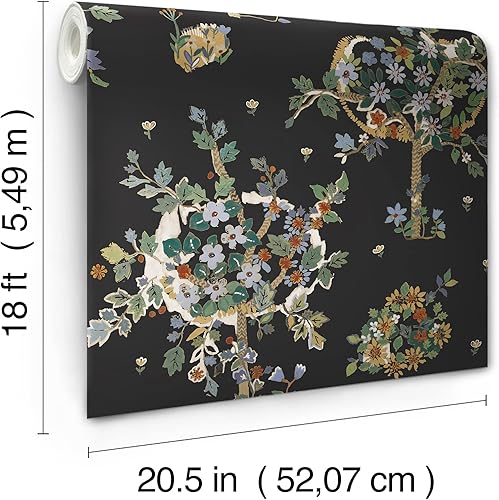 Miniatura 8 de RoomMates RMK12585PLW Papel tapiz para despegar y pegar con flores de árbol de la paz