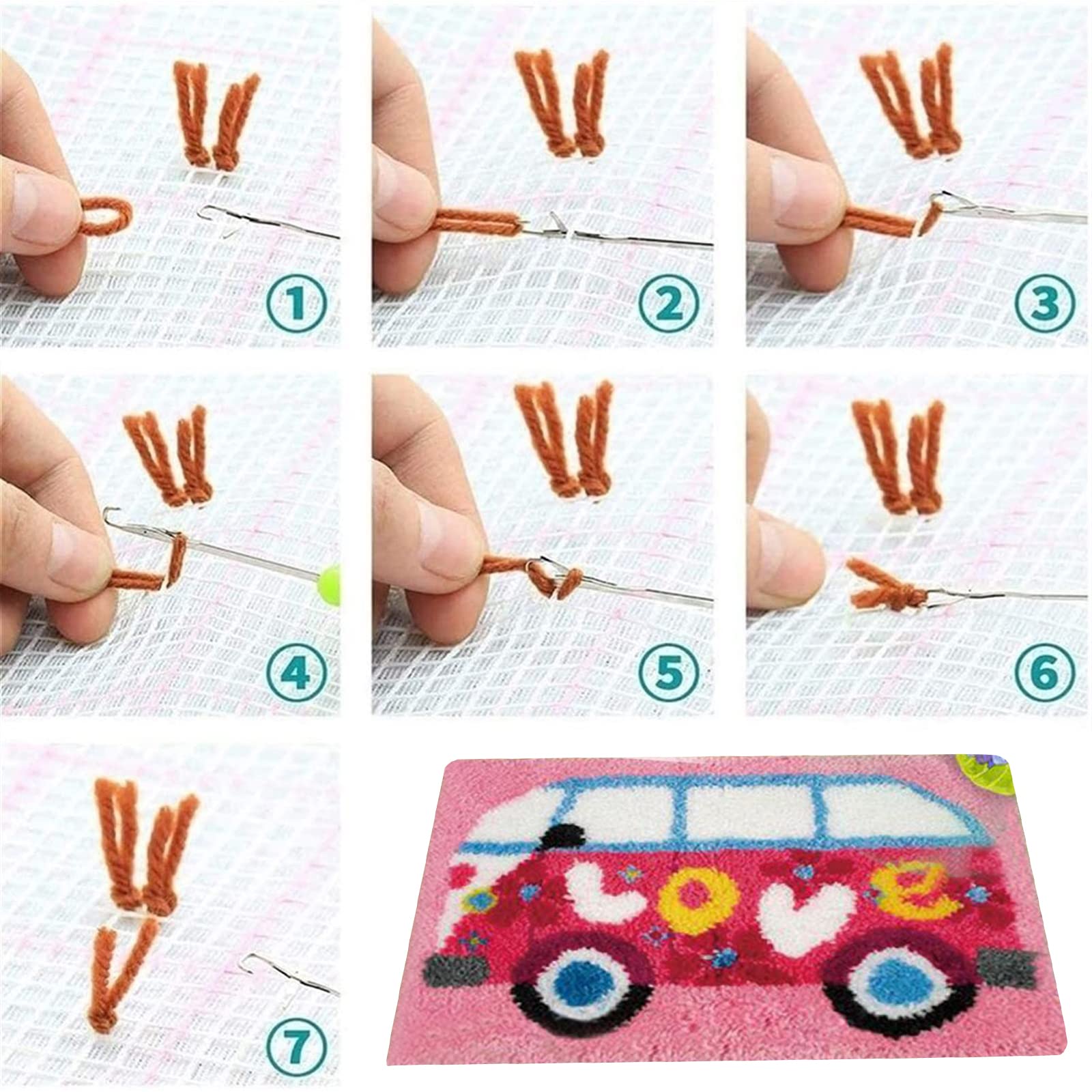 Huanxin Crochet Loquet Kit Tapis, Crochet De Verrouillage