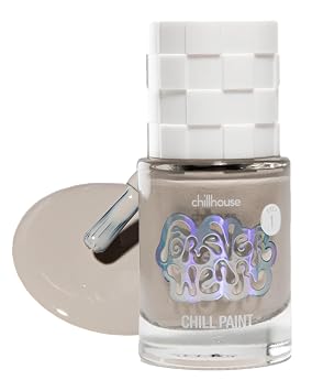 Chillhouse - Forever Wear, Chill Paint Step 1 - Not in the Mood Grey - Nail Polish - Use with Magic Finish Top Coat Only - Nail Care As You Wear - Latina Founded & Women Owned - Beauty & Self Care