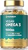 horbaach omega 3 vegan high dose of algae oil 1500 mg 60 capsules with ala and dha by serving