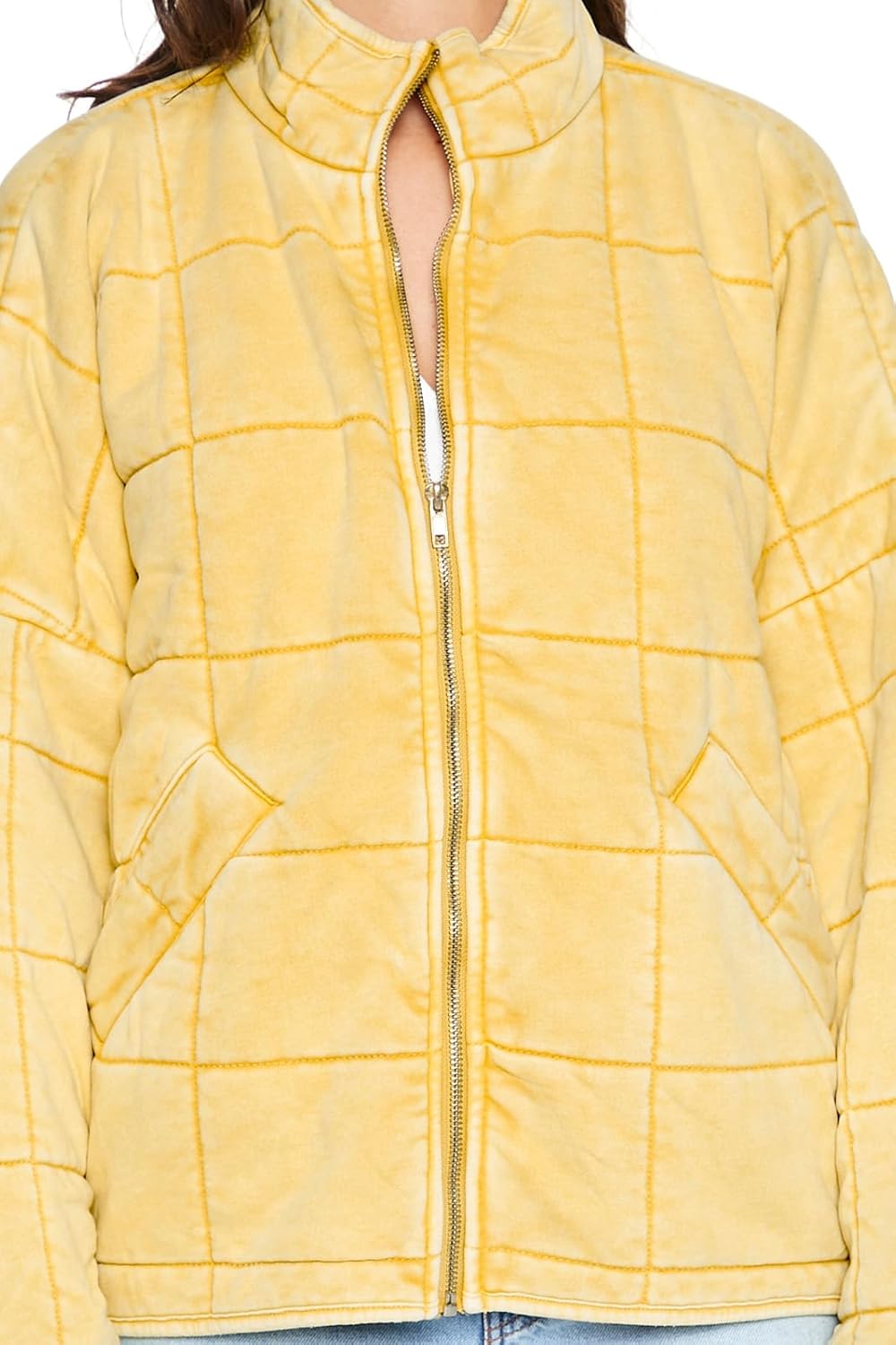 Forever 21 womens Quilted Zip-up Jacket - Image 5