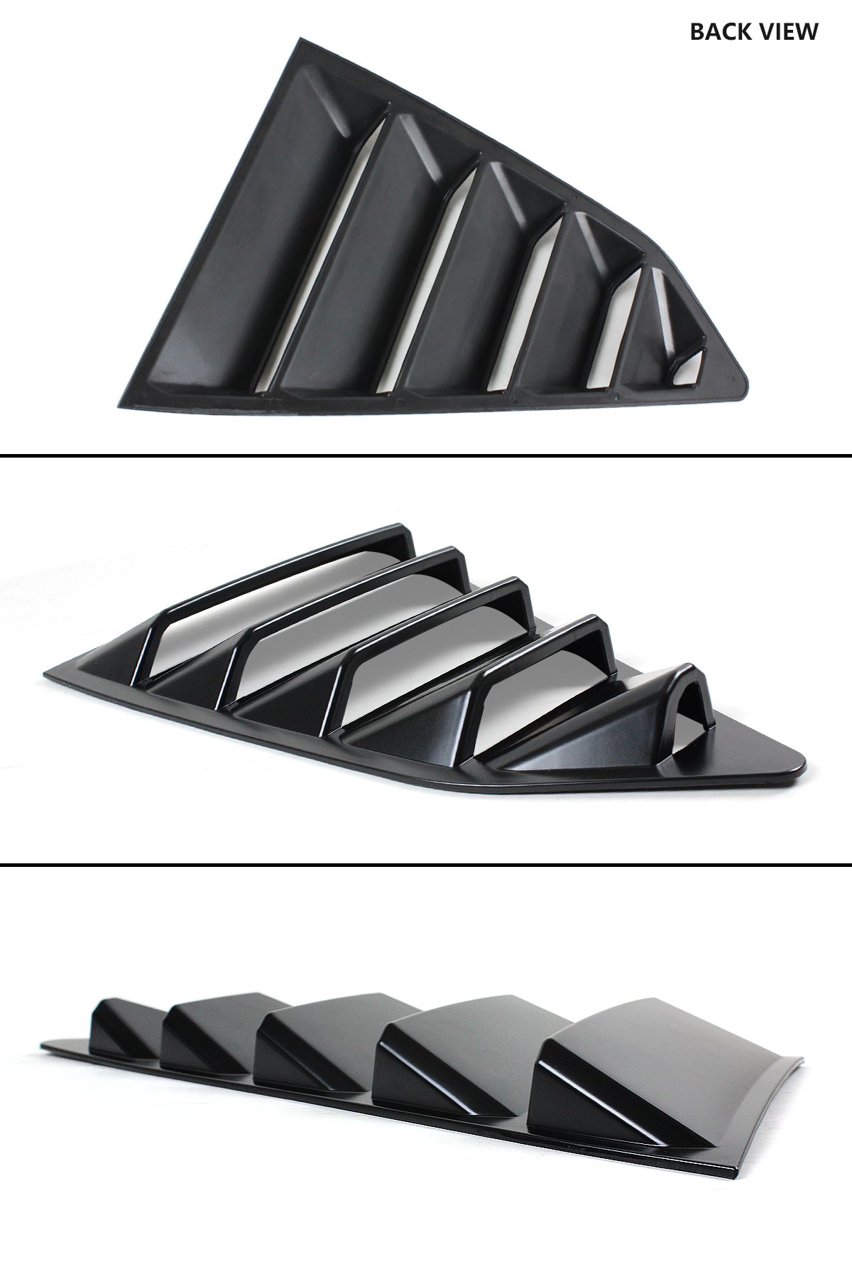 Cuztom Tuning Matt Black Finish Side Window 1/4 Quarter Louver Cover Vents Scoop Compatible for 2016-2022 Chevy Camaro