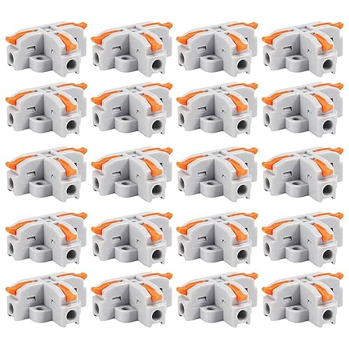 Miniatura 7 de DIANN Conectores de cable de palanca, empalmes en línea de 3 circuitos, conector de cable eléctrico SPL-3, tuercas de palanca, conectores de alambre