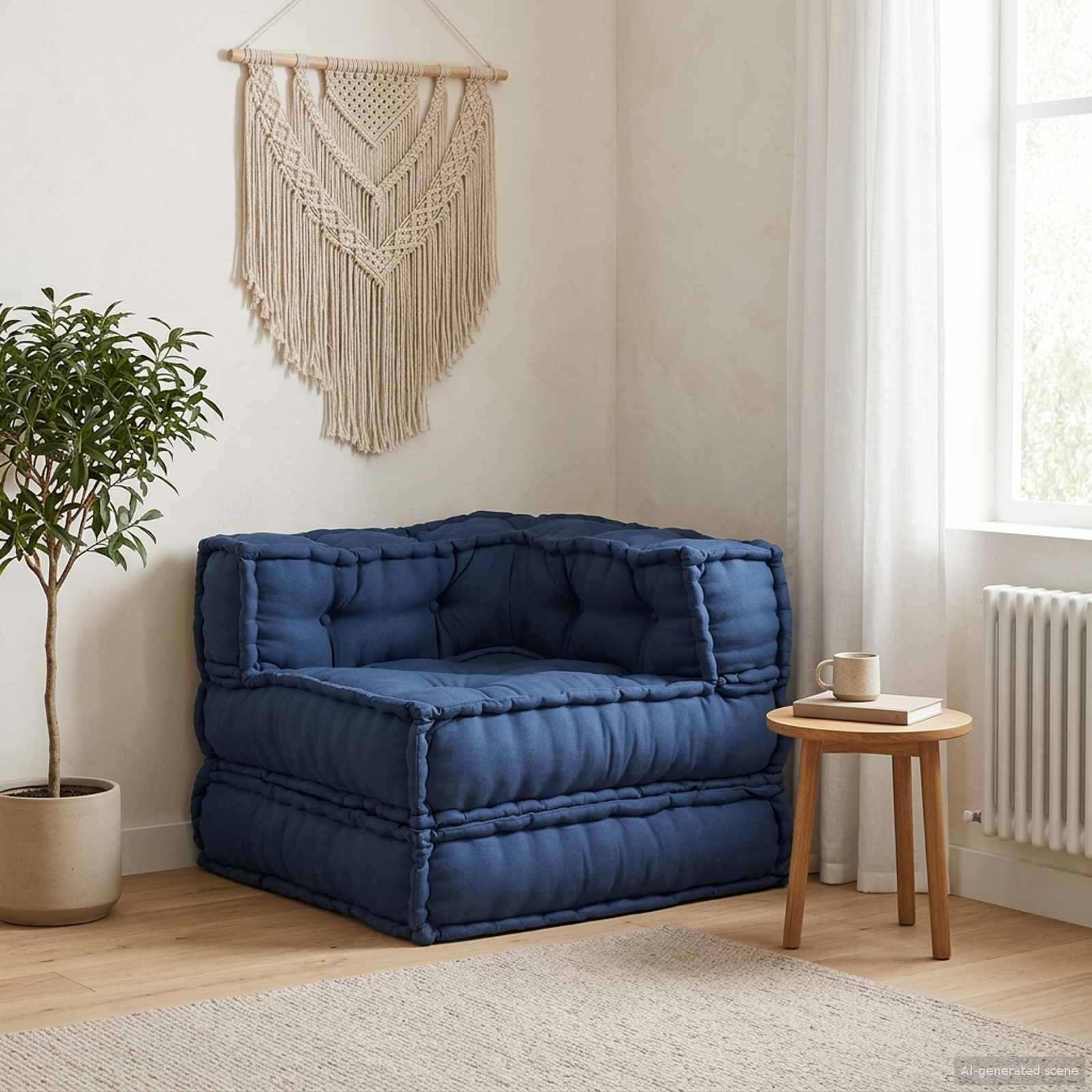 Divano angolare modulare INDIGO 70x70x56 cm tessuto