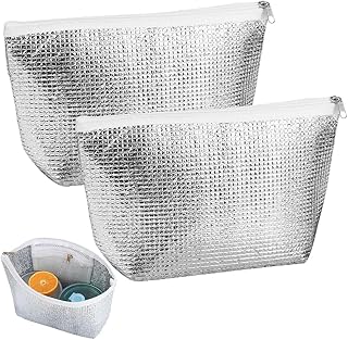 保冷ランチバッグ 保冷バッグ ミニランチバッグ 保温トート おしゃれ 食品収納 断熱性能 男女兼用 軽量で持ち運びに便利 通勤 通学 さまざまなシナリオに適用可能(シルバー)