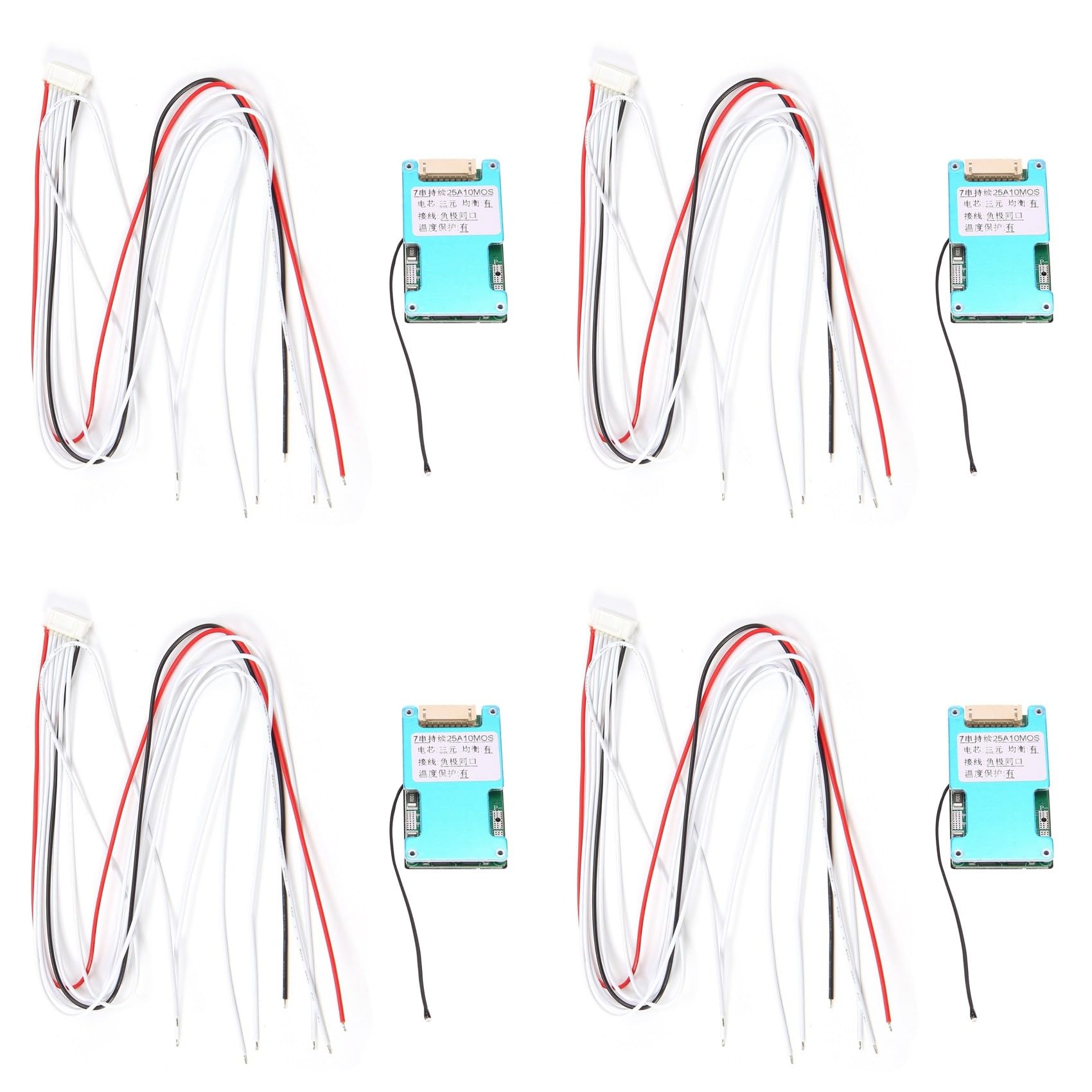 Jnchdghwa As Shown 4X 7S 24V Lithium Battery Protection Board 18650 Balancer Power Bank Charging For Motorcycle Scooter(25A)