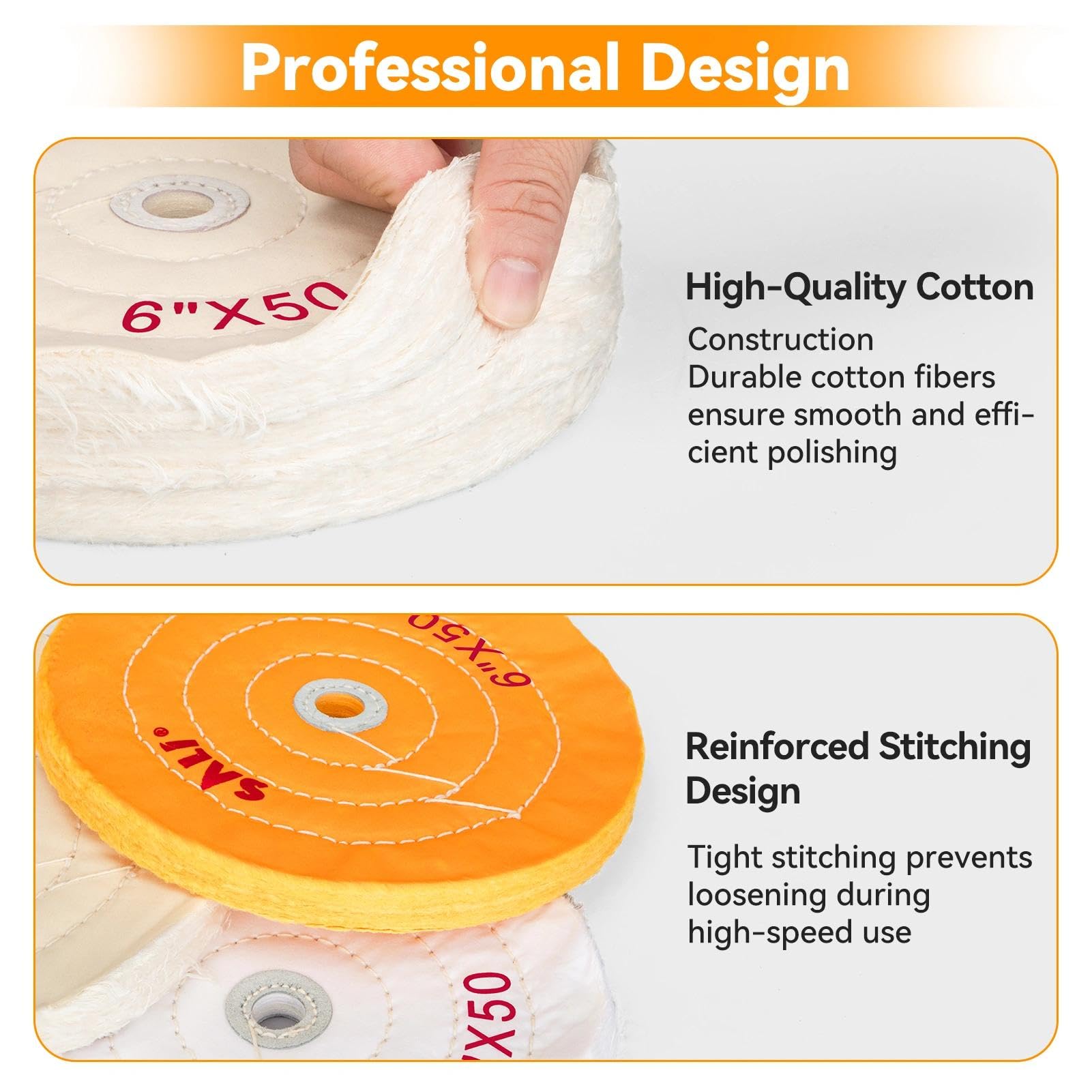 SALI Buffing Wheels - 4 Pack for Bench Grinder -4