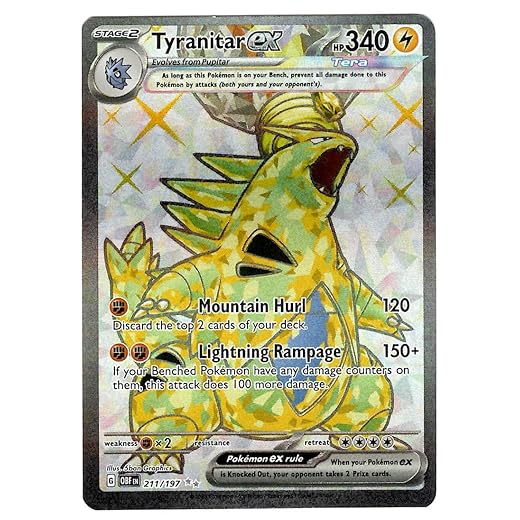 Pokemon - Tyranitar ex 211/197 - Obsidian Flames - Ultra Rare - Full Art