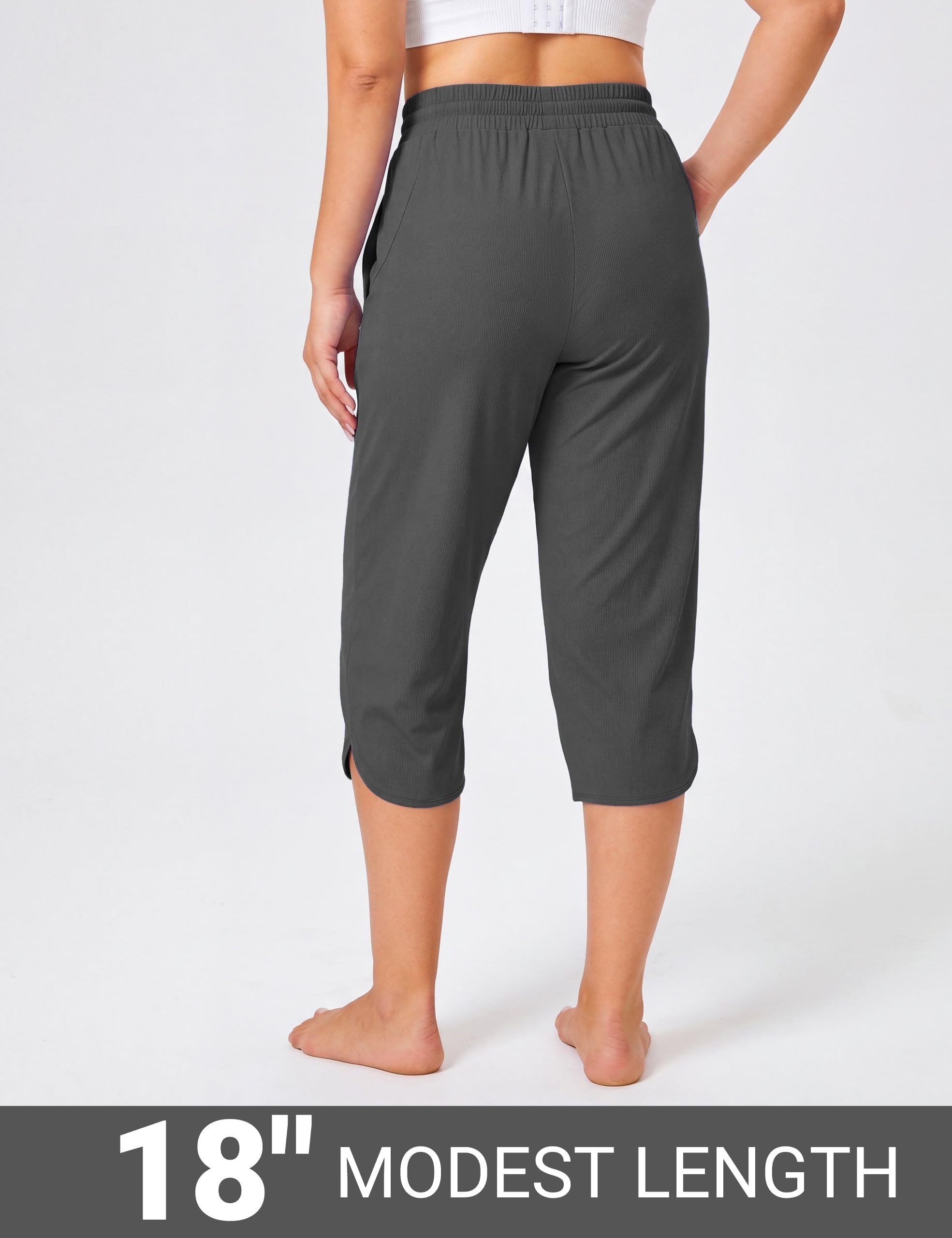 FitsT4 Capris de Natación para Mujer, Secado Rápido, UPF 50+, Baño Modestos con Bolsillos de Malla