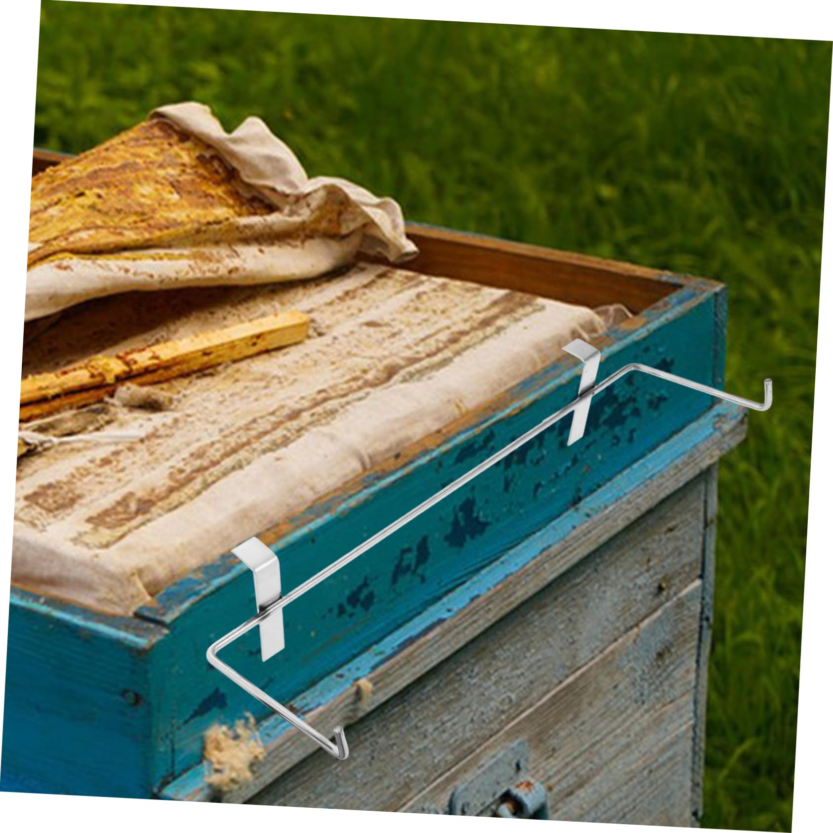 GALPADA Supporto per Telaio in Metallo Inossidabile, Rastrelliera per Telaini Apicoltura, Accessorio per Apicoltori, Porta Telaini Resistente per Gestione