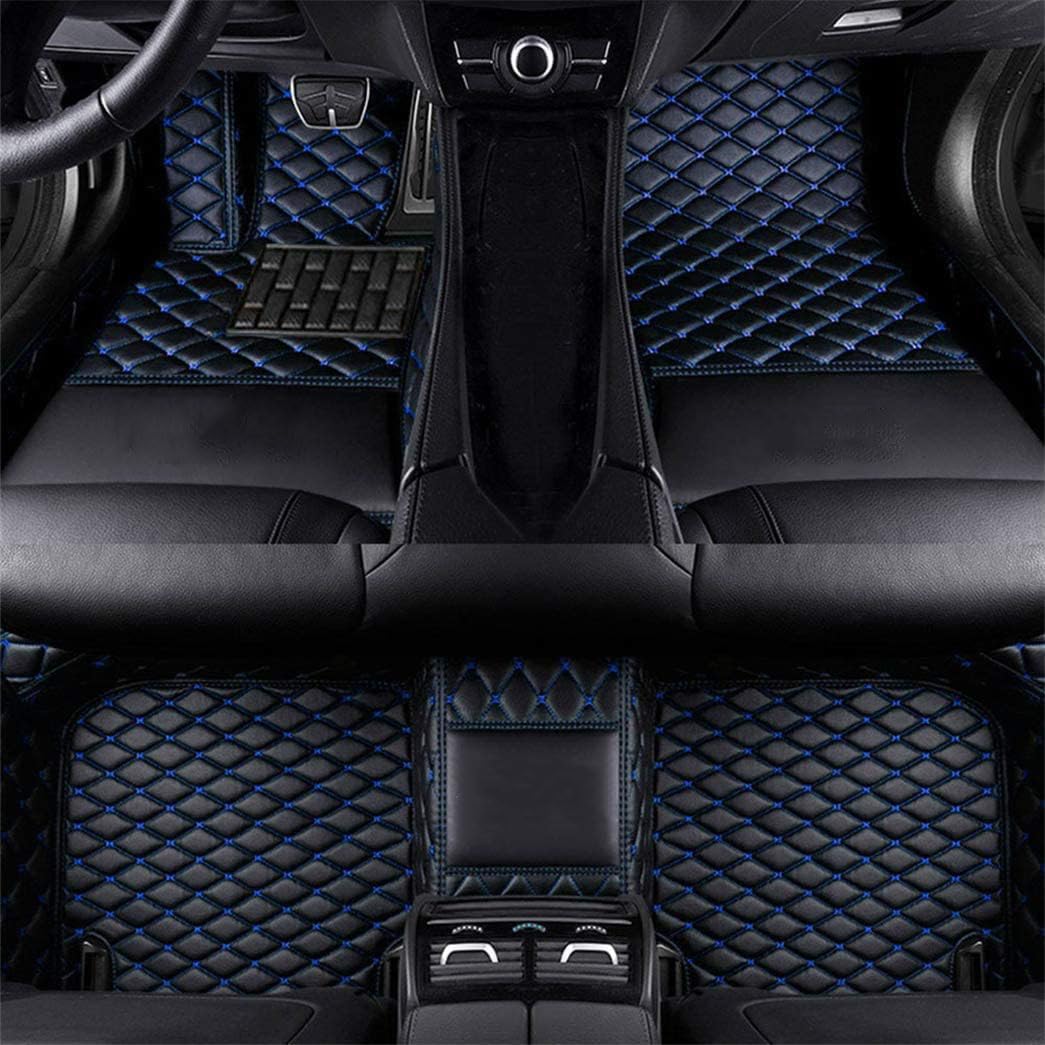 Tapis de sol voiture sur mesure haut de gamme finition surpiquée bleu Ford Mondeo
