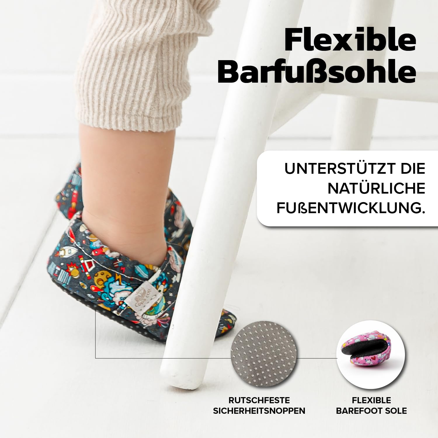 Barfussschuhe Kinder – Hausschuhe Kinder aus Baumwolle