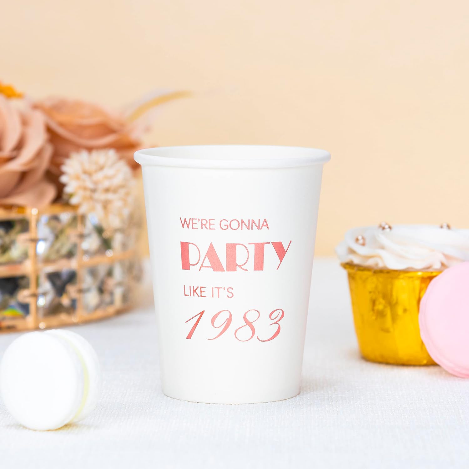 Crisky 40th Birthday Cocktail Napkins Rose Gold for Women 40th Birthday Party Decorations for Cake Dessert Berverage Table, 40th Birthday Party Supplies,50 Pcs Disposable Napkins, 3-Ply : Health & Household