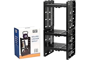 Deluxe School Locker Organizer with 3 Adjustable Shelves - Fits Lockers from...