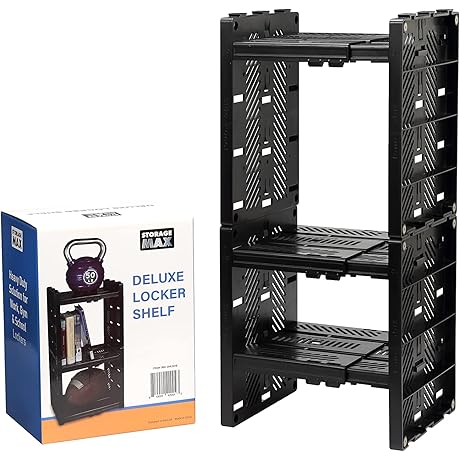 Deluxe School Locker Organizer with 3 Adjustable Shelves - Fits Lockers from...