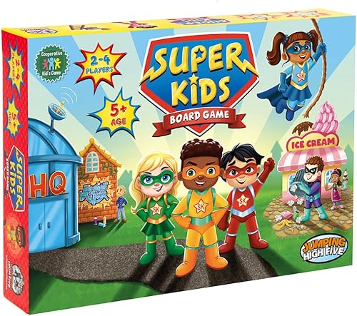 Nuevo! JH5 Super Kids! un emocionante juego de mesa cooperativo de superhéroes para niños a partir de 5 años corre por la ciudad para atrapar al