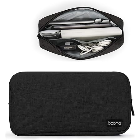 Amazon Baona Pc周辺機器 収納 ボックス マウス ケーブル モバイルバッテリー 収納ポーチ トラベルポーチ ガジェットポーチ 旅行小物入れバック 軽量 出張 便利 L サイズ ブラック Baona Pcバッグ ケース スリーブ 通販