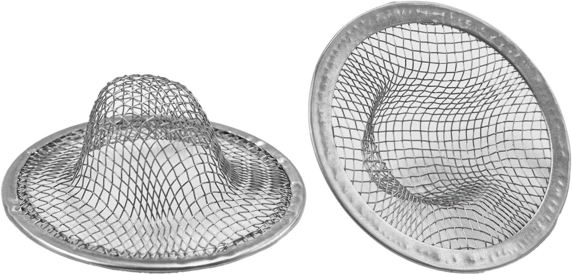 2PCS 2.8" Sink Strainer, Stainless Steel Mesh Kitchen Drain Filter, Round Basket Drain Catcher for Bathroom, Bathtub, Wash Basin, Floor Drain