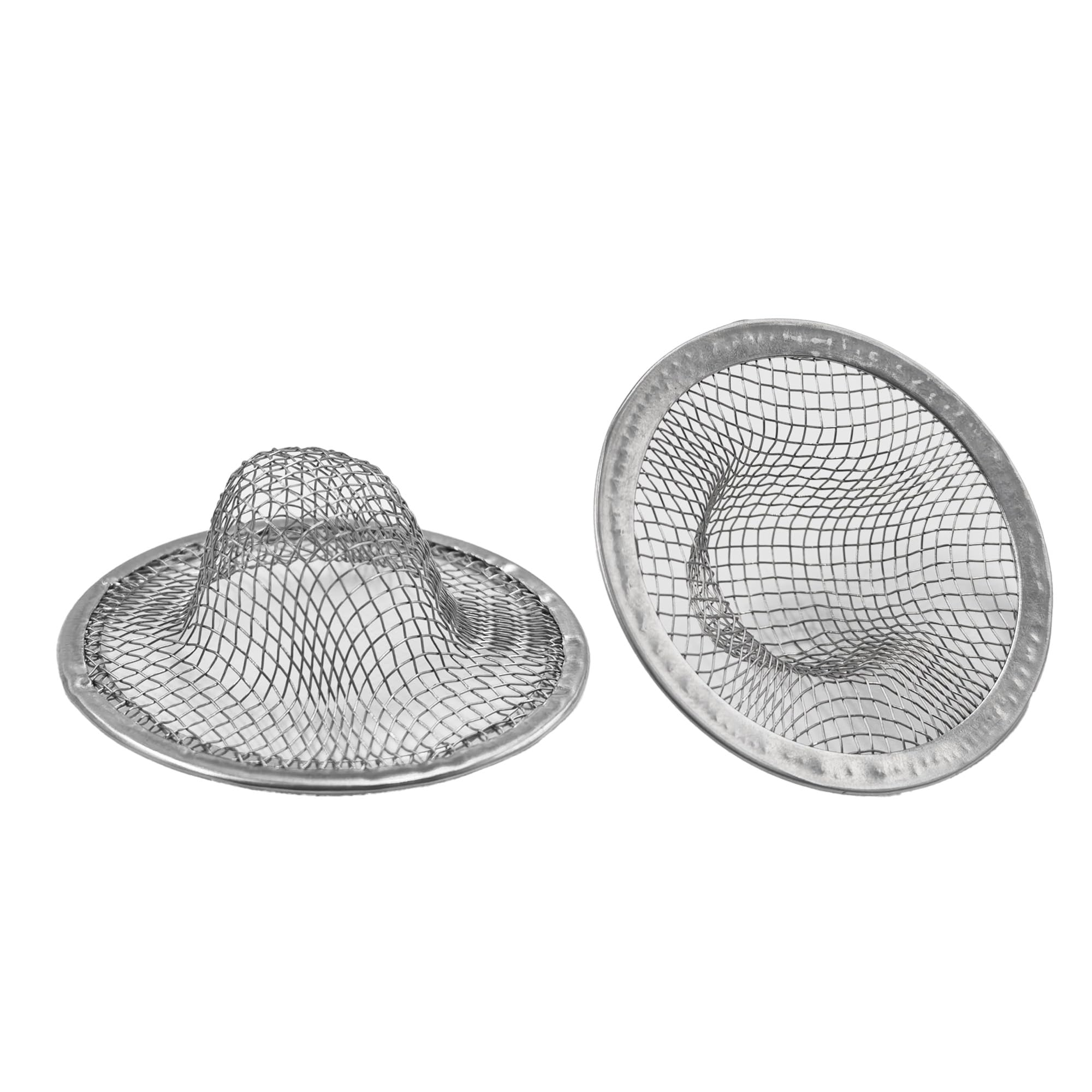 2PCS 2.8" Sink Strainer, Stainless Steel Mesh Kitchen Drain Filter, Round Basket Drain Catcher for Bathroom, Bathtub, Wash Basin, Floor Drain