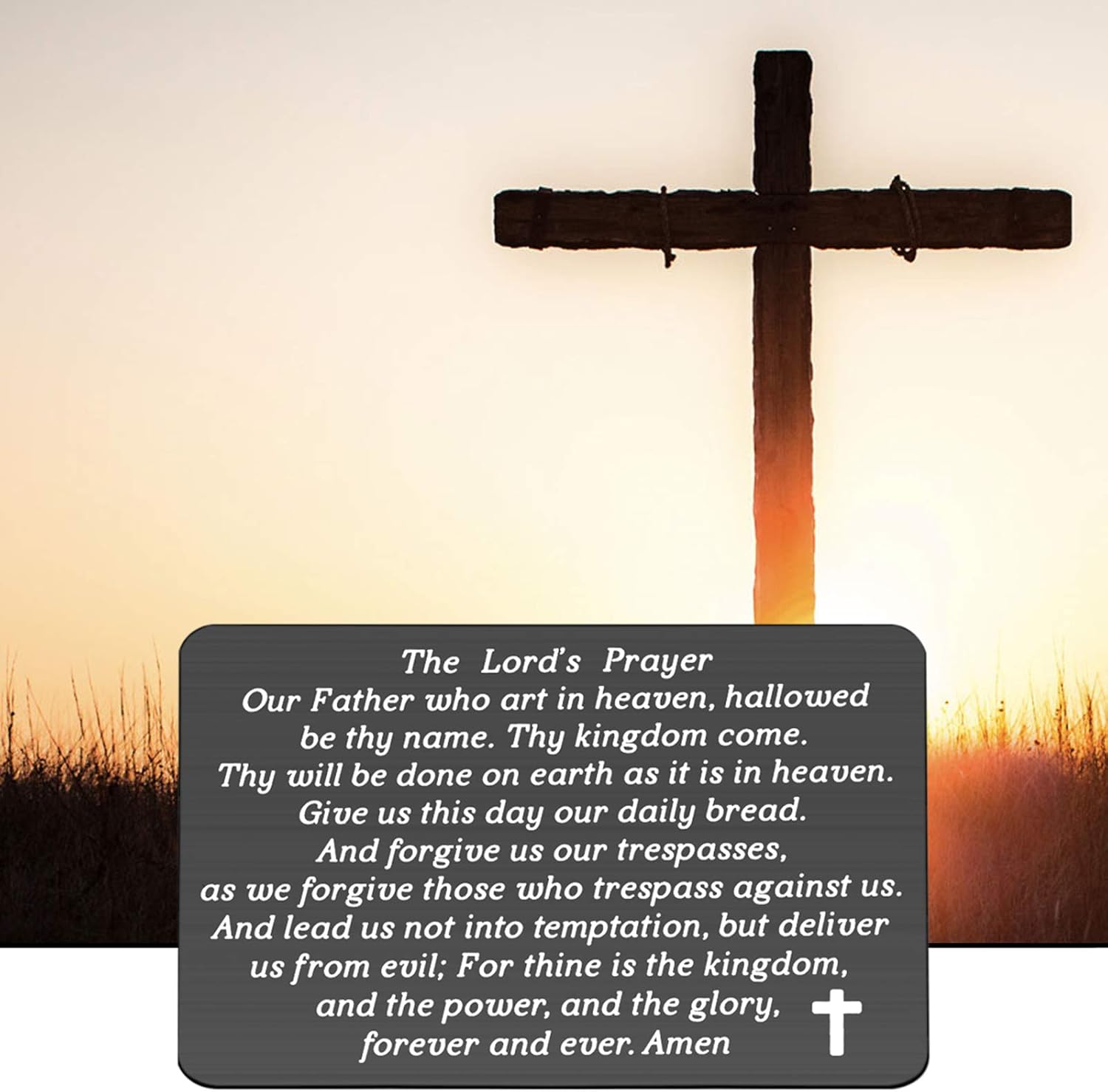 CYTING The Lord's Prayer Engraved Wallet Card Bible Verse Wallet Insert Christian Jewelry Religious Gift - Image 6