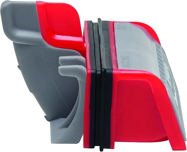Wirquin 30723382 Membrane Slim+ avec filtre à cheveux amovible pour évacuation bonde de douche, rouge et gris - 2