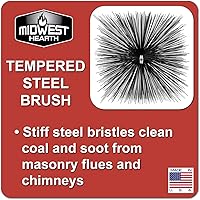 Vista 2 de Midwest Hearth Cepillo de limpieza de chimenea de alambre cuadrado (cuadrado de 6 pulgadas) fabricado en EE. UU