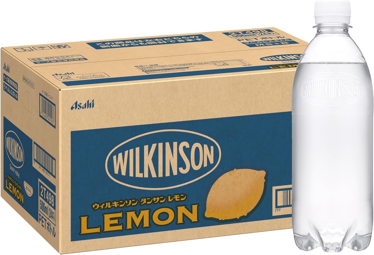 ウィルキンソン アサヒ飲料 MS+B タンサン レモン ラベルレスボトル 500ml×24本[炭酸水] 【Amazon.co.jp限定】