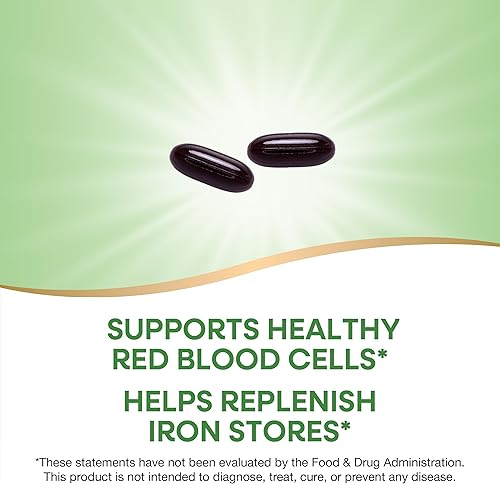 Miniatura 4 de Nature's Way Ultimate Iron Healthy Red Blood Cells* 50 mg por porción sin gluten 90 cápsulas blandas