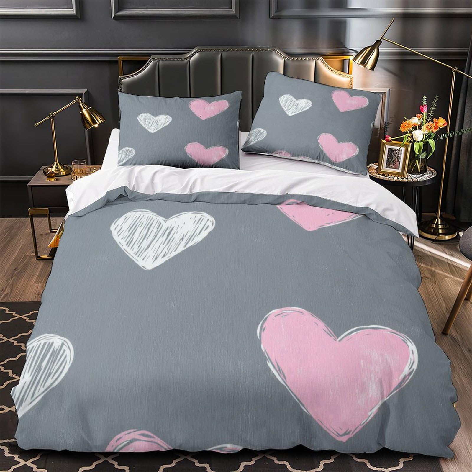 Housse de couette squelettes Halloween King 220x240 en microfibre avec zip