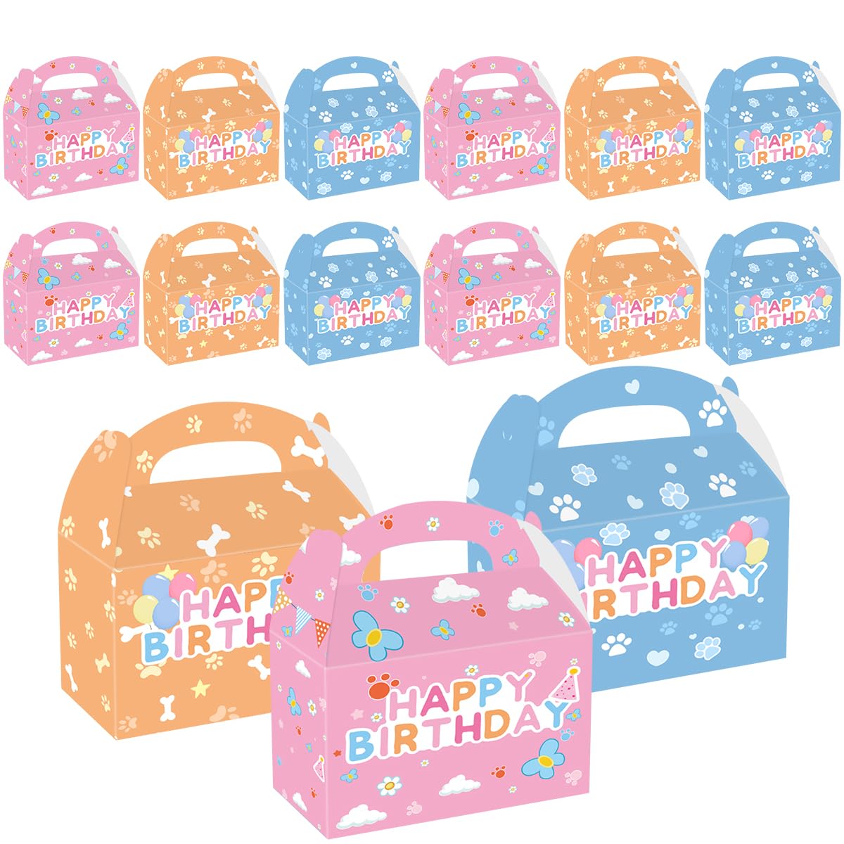View 1 of 12Pcs Blue Paw Boxs Birthday Party Supplies,Blue Dog Party Candy Boxs