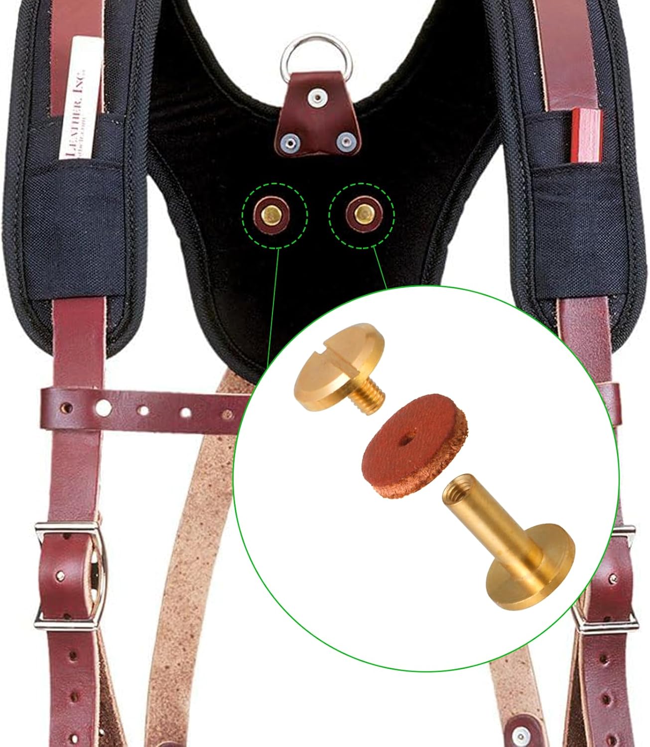 6 Pack Suspender Fastener Kit, Attachment Accessories for Occidental Leather Tool Vest and Suspender Bag