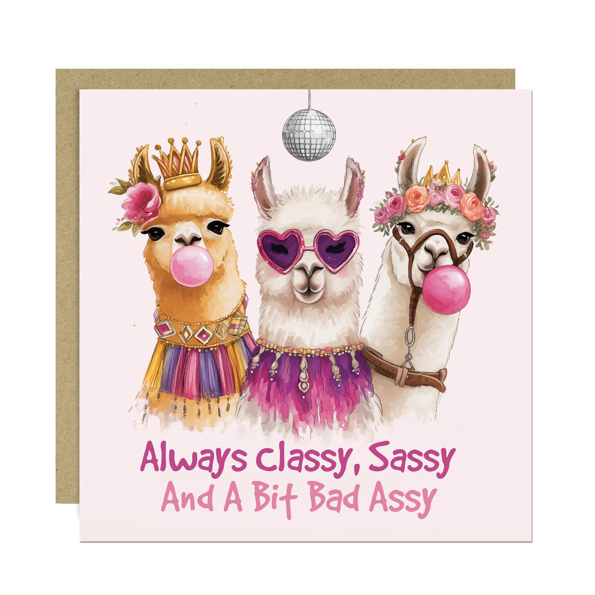 RED OCEAN Funny Birthday Cards For Women Girls, Birthday Card For Her, Joke Humour Birthday Card For Friend Mum Sister Auntie With Kraft Envelope