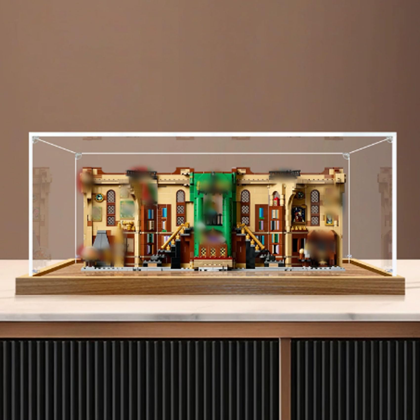 Acrylic Display Case for Le-go 76478 Office Bookshelf Model, Dustproof Display Box (display box only) (StyleB 3mm)