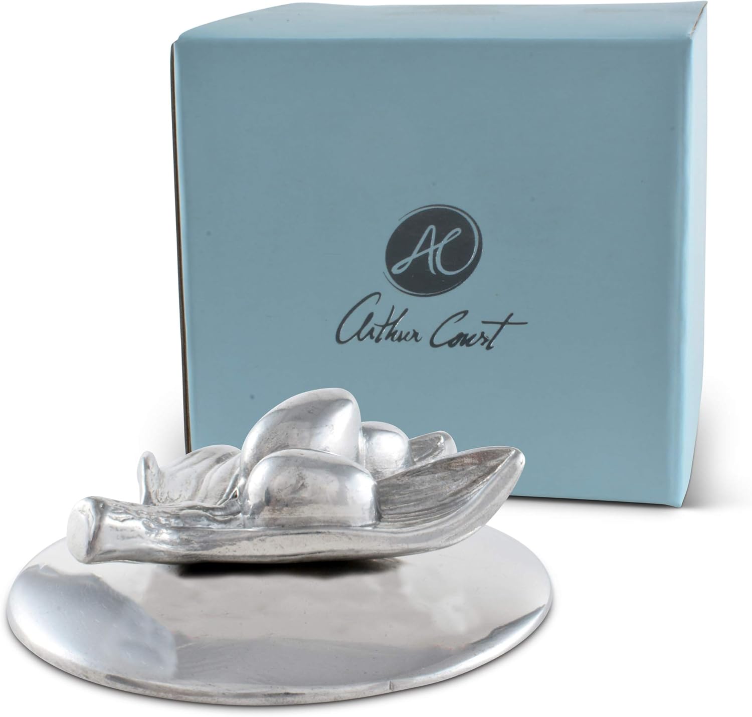 Arthur Court Metal Magnolia Napkin Weight or Office Paperweight for Outdoor Napkin Paper Towel Holder 3.5 inch Diameter
