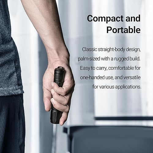 Miniatura 2 de NEXTORCH Linterna recargable E51D de alto lúmenes, linterna táctica de 2100 lúmenes con 3 modos y luz estroboscópica para senderismo al aire libre,