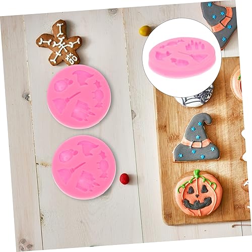 Miniatura 5 de NOLITOY 4 Pcs Fondant Silicone Mold Letter Mold Molds for Chocolate Cake Baking Supplies Alphabet Mold Ghost Decor Halloween Chocolate Molds