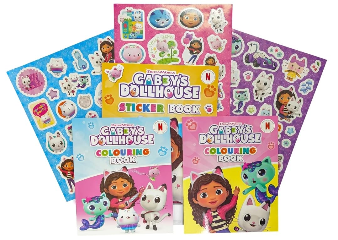 Anila's Gabby's Dollhouse Activity Pack with Colouring Books, Sticker book - Image 3