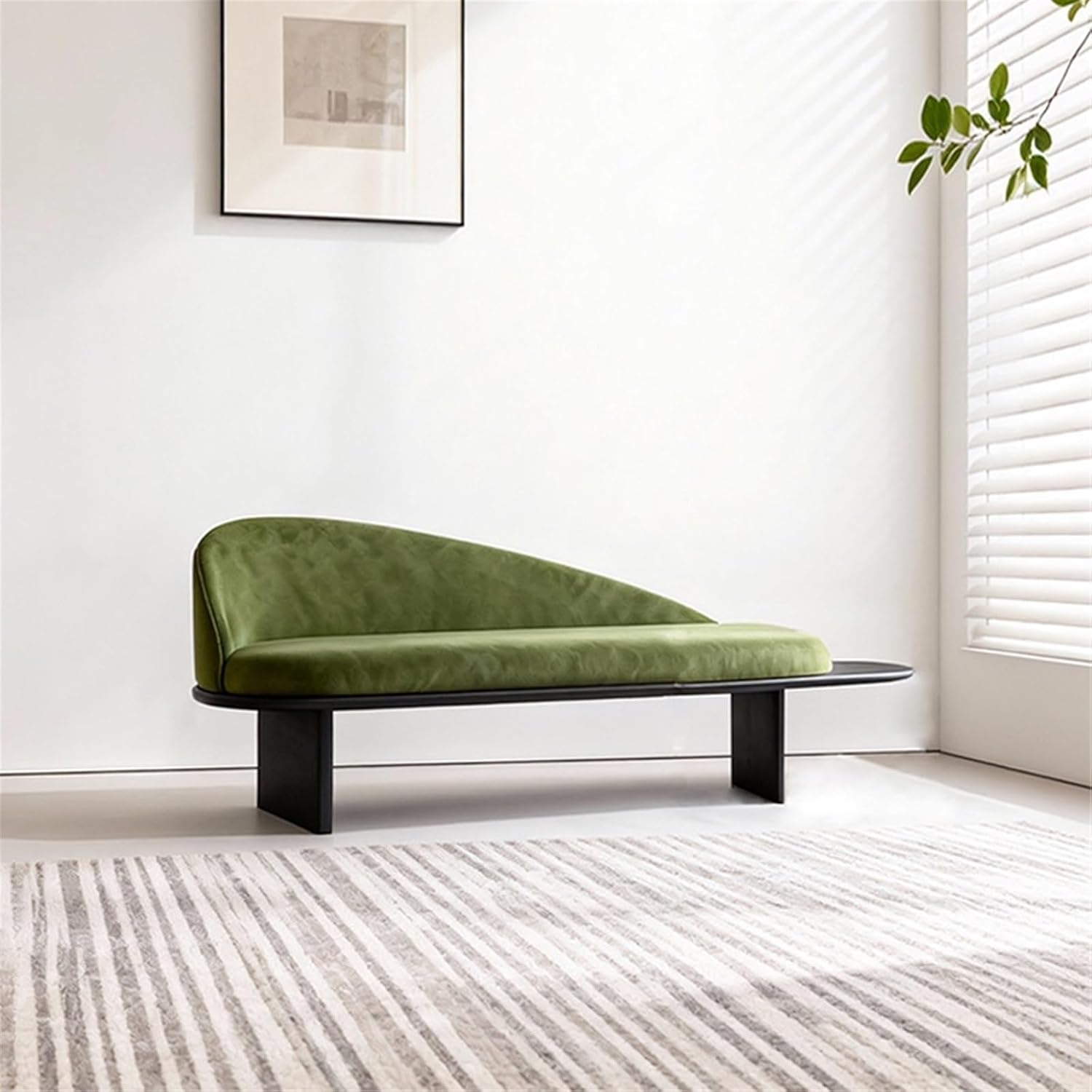 Wooden Bed-end Bench in Hotel Bedroom Showroom Dressing Room Shoe-Changing with Backrest Foyers(XS)