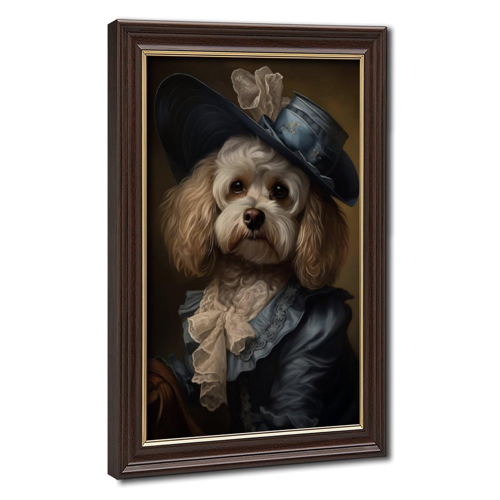 Pyberon Mokume Gane Frame-Style Cockapoo Canvas Poster For Office Decor Gift