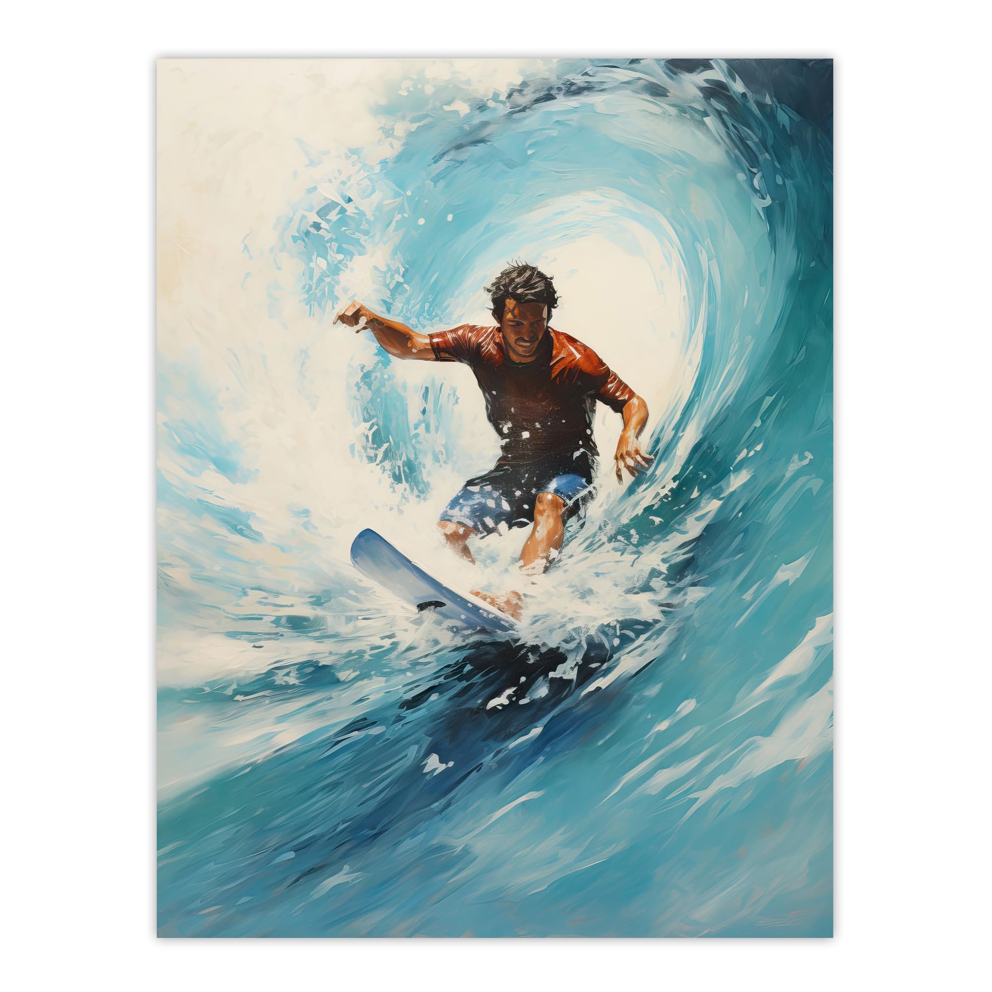 Artery8 - Crest Of The Wave Artwork Poster Print - W24 inch x H32 inch