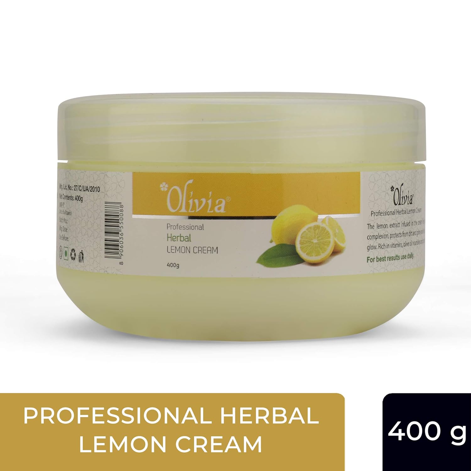 Olivia Herbal Lemon Facial Massage Cream 400g